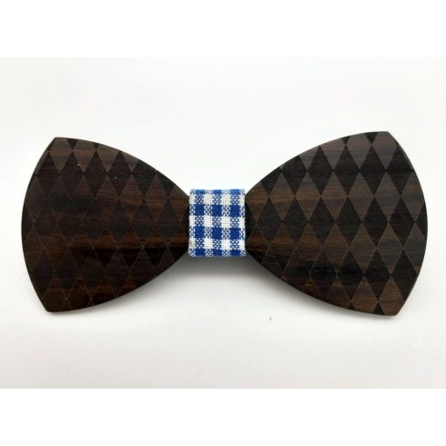 Patterned ebony wood bow tie