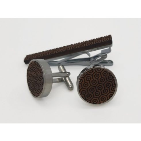 Patterned cufflink set