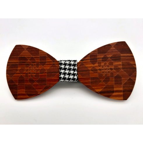 Patterned rosewood bow tie