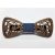  Hollow pattern walnut bow tie set