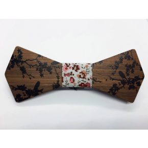 Bird pattern bow tie set