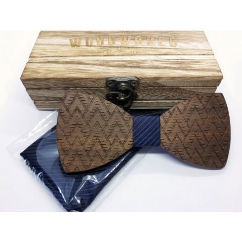 Mintás diófa csokornyakkendő szett