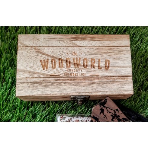 Mintás diófa csokornyakkendő szett